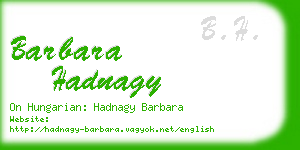 barbara hadnagy business card